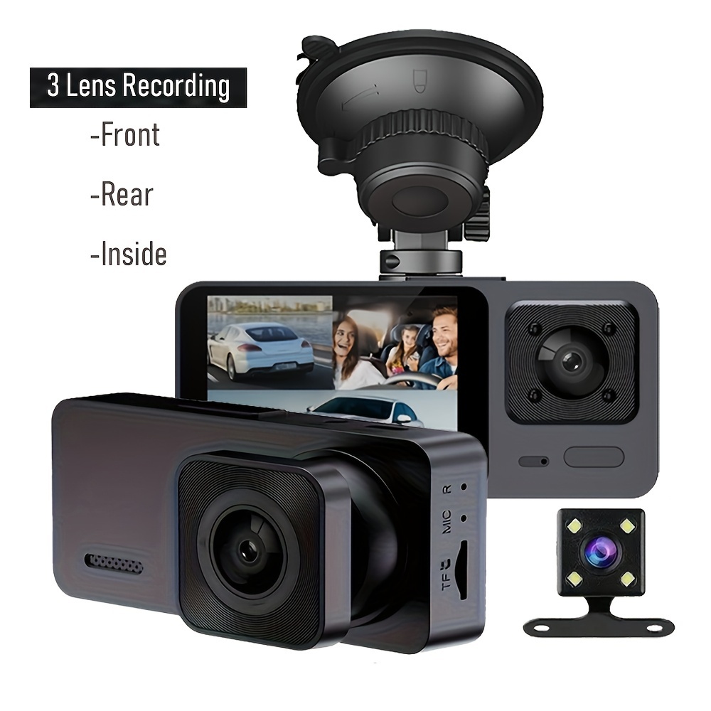 Dash Cam Avant Et Arrière Voiture Dvr Dashcam Boîte Noire De Véhicule  Caméra De Voiture Enregistreur Vidéo De Voiture Double Caméra De Bord
