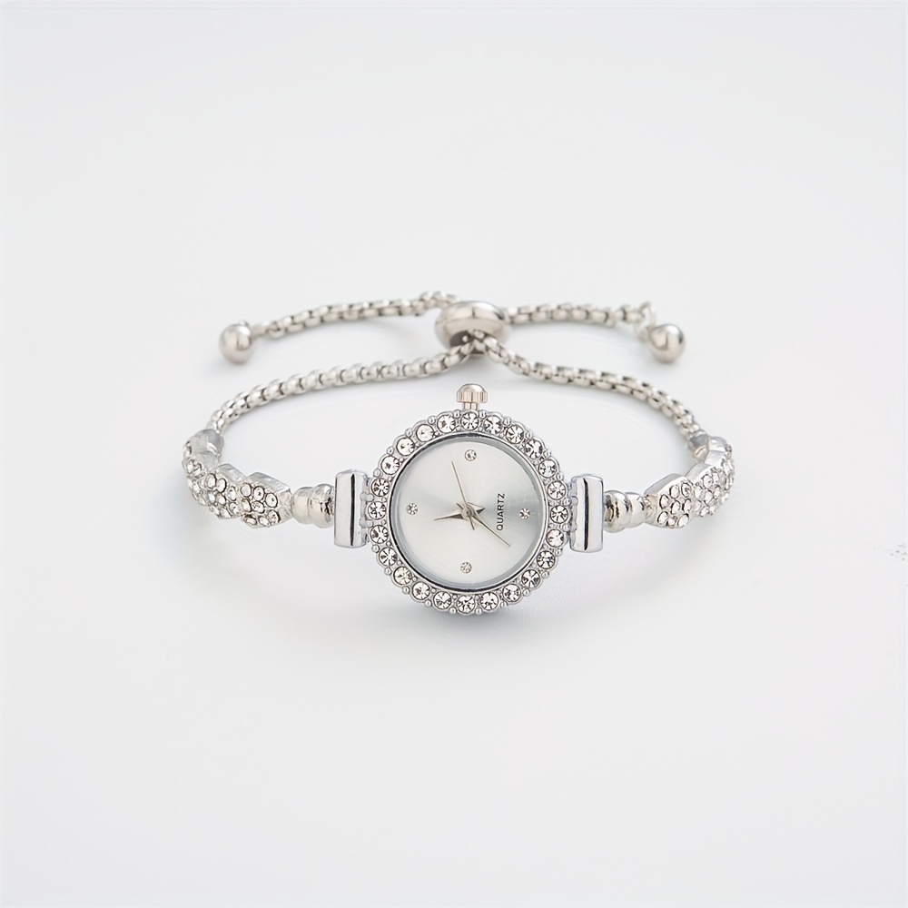 Metal round women's on sale watch