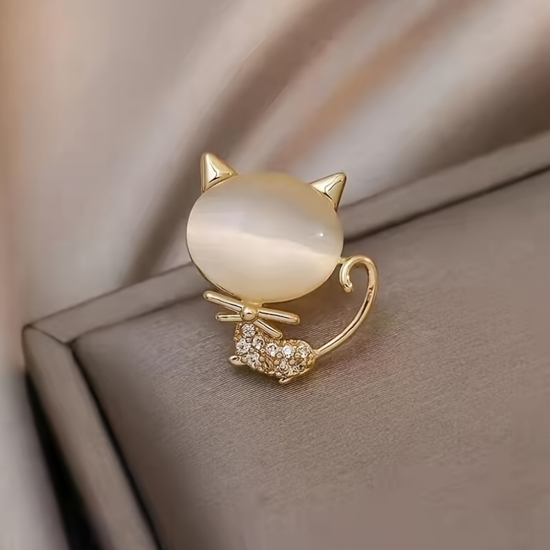 Kitten Bow Tie Brooch Pin for Women