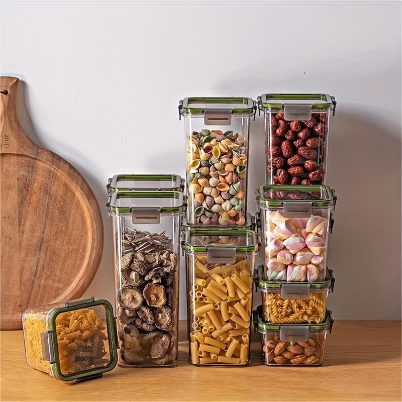 Food Storage Jars, Transparent Airtight Storage Container, Stackable Airtight  Jars To Keep Your Home Organized, For Grains, Tea, Rice, Flour, Sugar,  Candy, Biscuits, Pasta, Home Kitchen Supplies - Temu