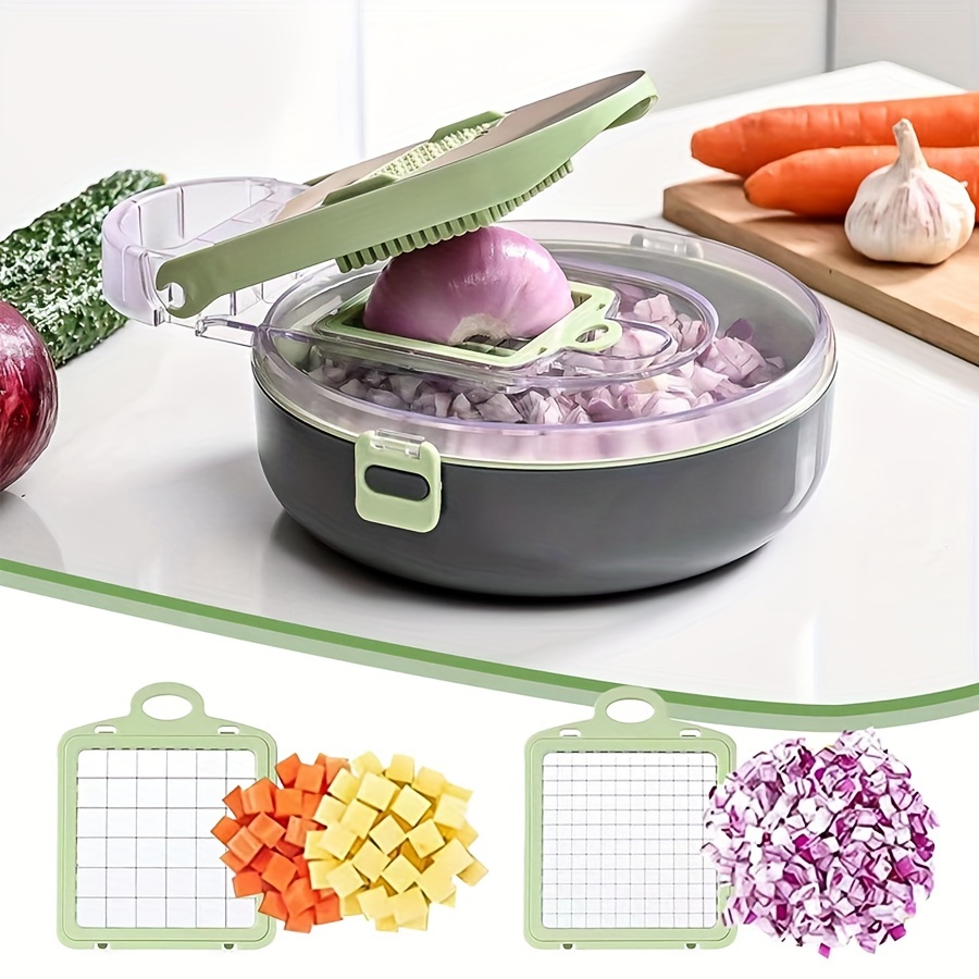 Vegetable Chopper, Multifunctional Fruit Slicer, Manual Food Grater,  Vegetable Slicer, Cutter With Container, Onion Mincer Chopper, Household  Potato Shredder, Kitchen Stuff, Kitchen Gadgets, Dorm Essentials, Cool Stuff  - Temu