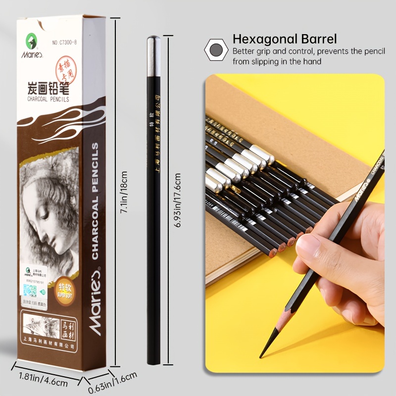 Charcoal Pencils Drawing, Charcoal Pencil Art Supplies