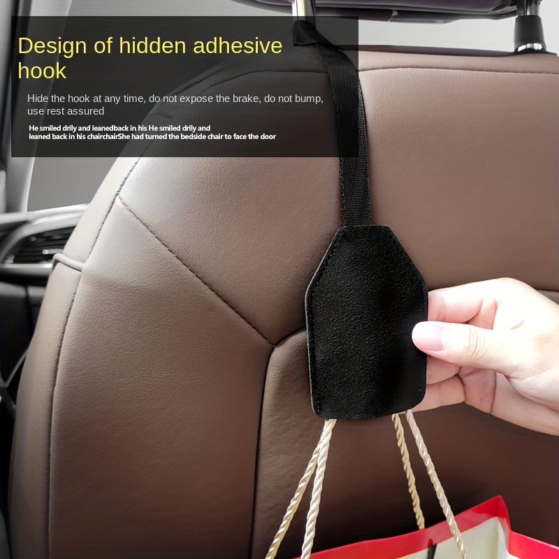 Multifunctional Removable Metal Adhesive Hooks Car Seat Headrest Hanging Bag  Hook Holder For Bags Purse Cloth Grocery Storage Car Fastener Clip - Temu  Poland