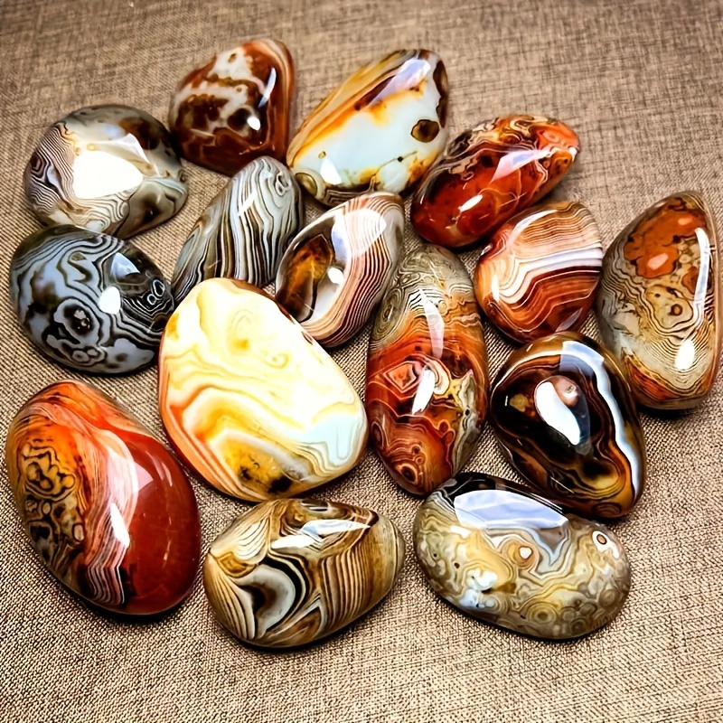 

20-30/90-120/50-90g Natural Silk Agate Ornament, Hand-shaped Piece Quartz Gift For Family, Natural Stones That May Contain Some Cracks And Small Gaps, For Home Room Living Room Office Decor