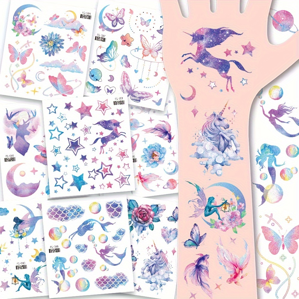 Splatter Rainbow Watercolor Tattoo - Temu