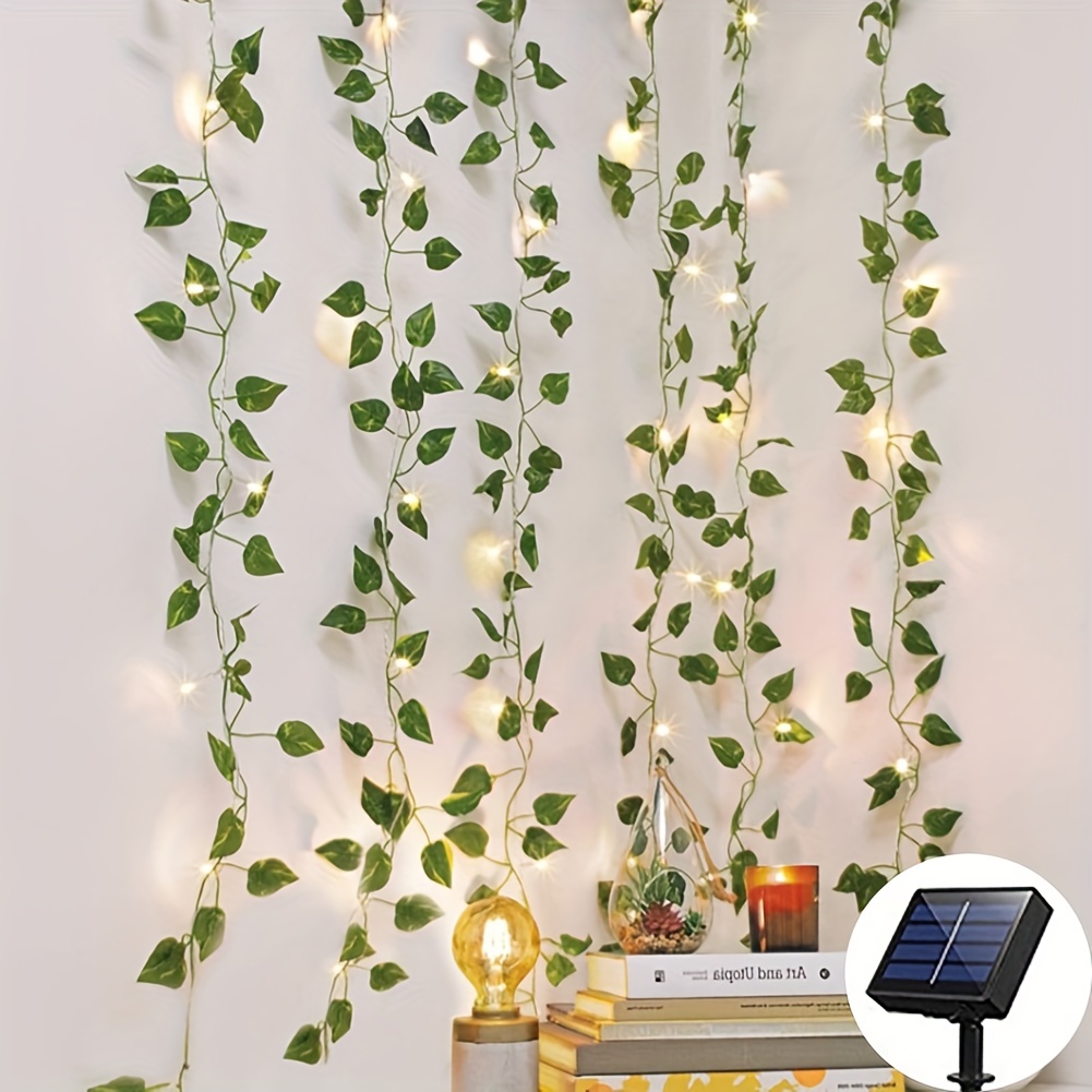50/100 LED Fake Leaves Ivy Leaf Fairy String Lights Garden Lamp Party Home  Decor