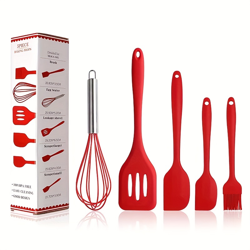 Six Piece Silicone Mini Cooking & Baking Utensils