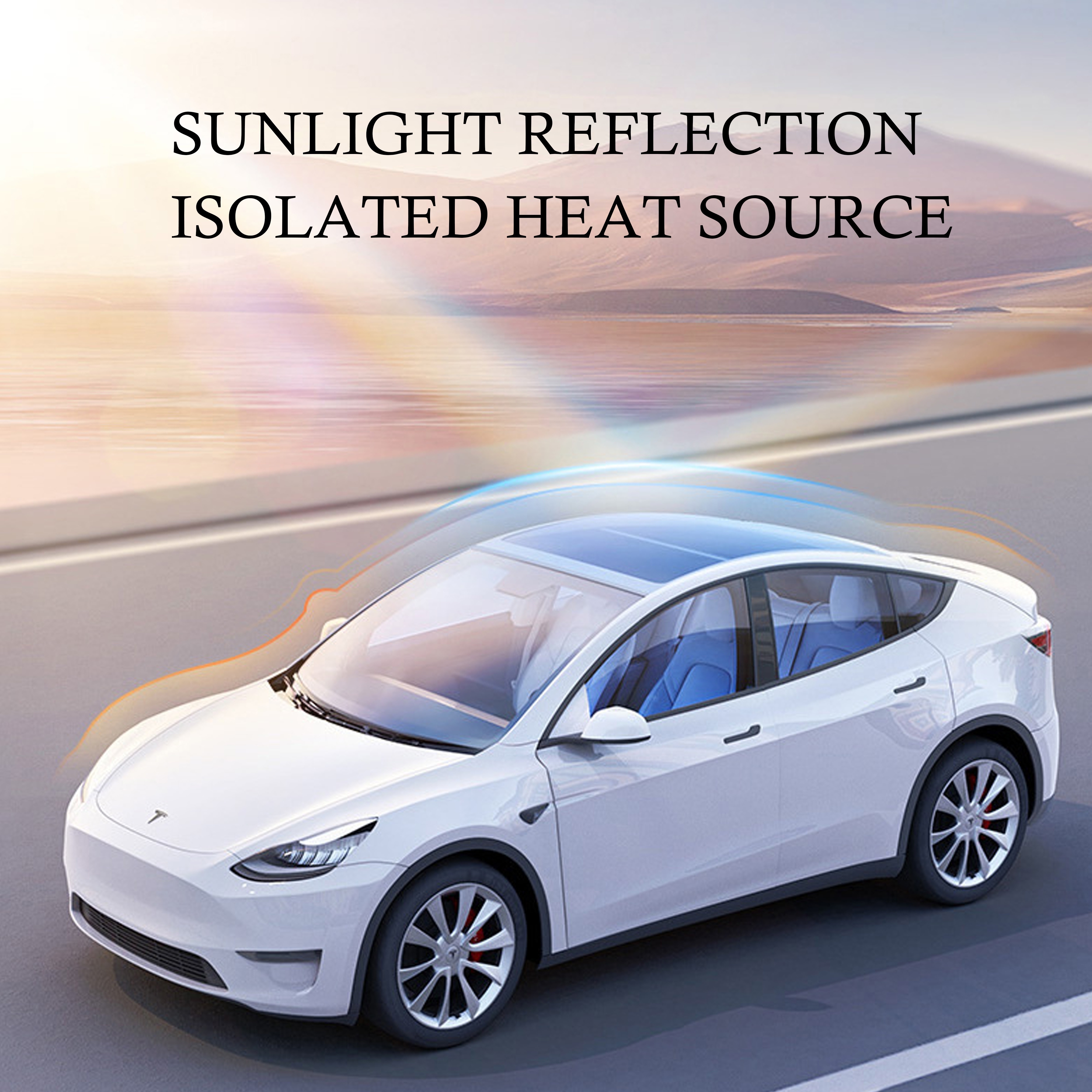 HUWEI-Pare-soleil de toit ouvrant avant et arrière pour voiture, mise à  niveau du gril à glace, pare-soleil de toit en verre, puits de lumière pour  les remplacements, modèle 3 Y, 2021-2023 