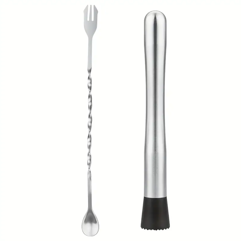 10 Inch Whipping Stick + Whipping Spoon, Stainless Steel, Cocktail Making  Tool