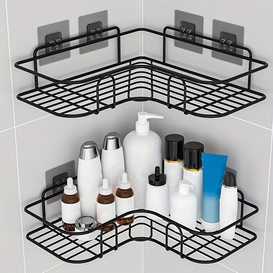 Corner Shower Caddy, Acrylic Bathroom Storage Rack, Wall Mounted Bathroom  Triangle Shelf, Shampoo Shower Gel Holder, Bathroom Caddy Organizer,  Bathroom Accessories - Temu