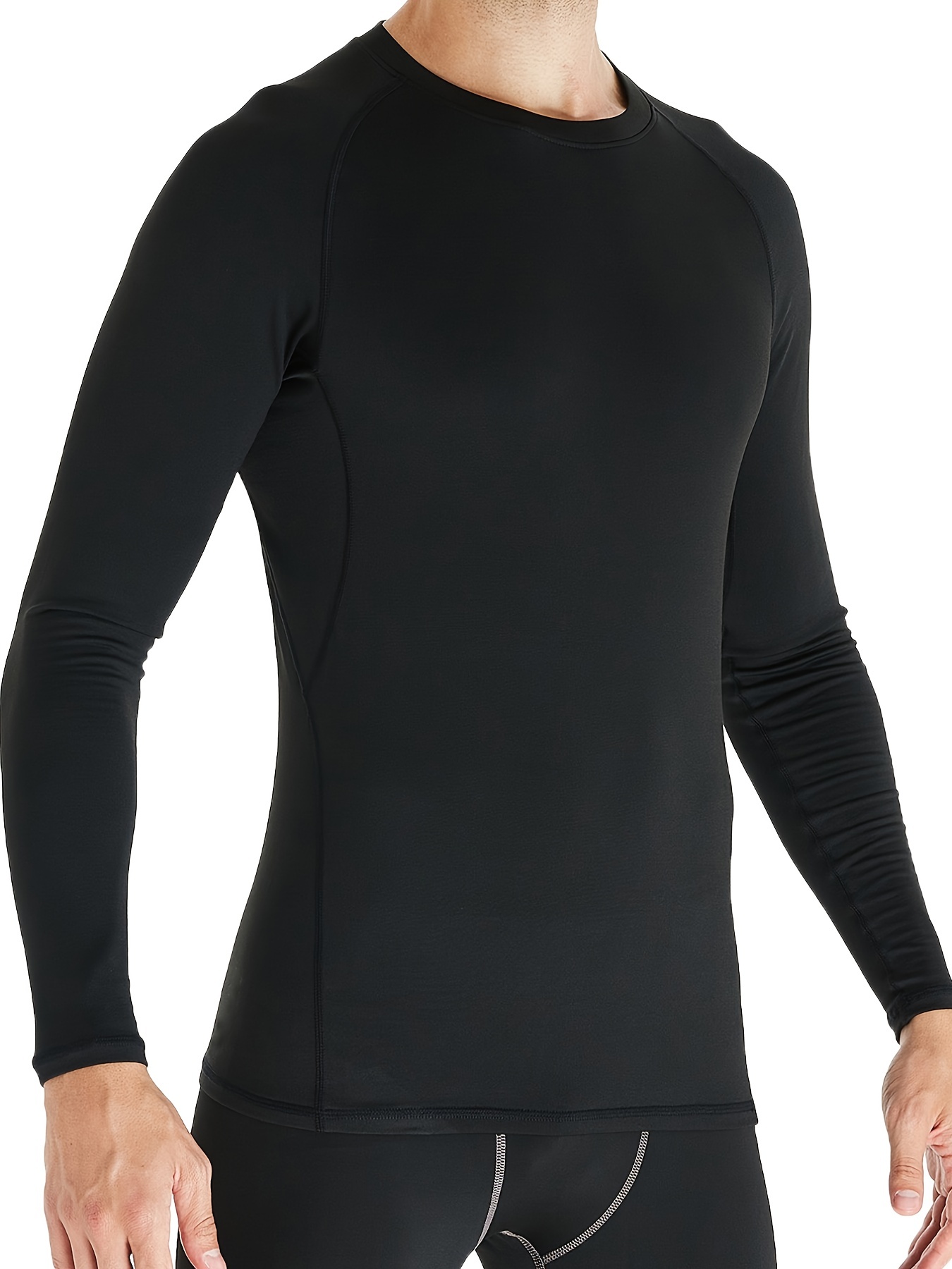 Workout Ready Compression Long Sleeve Shirt in night black