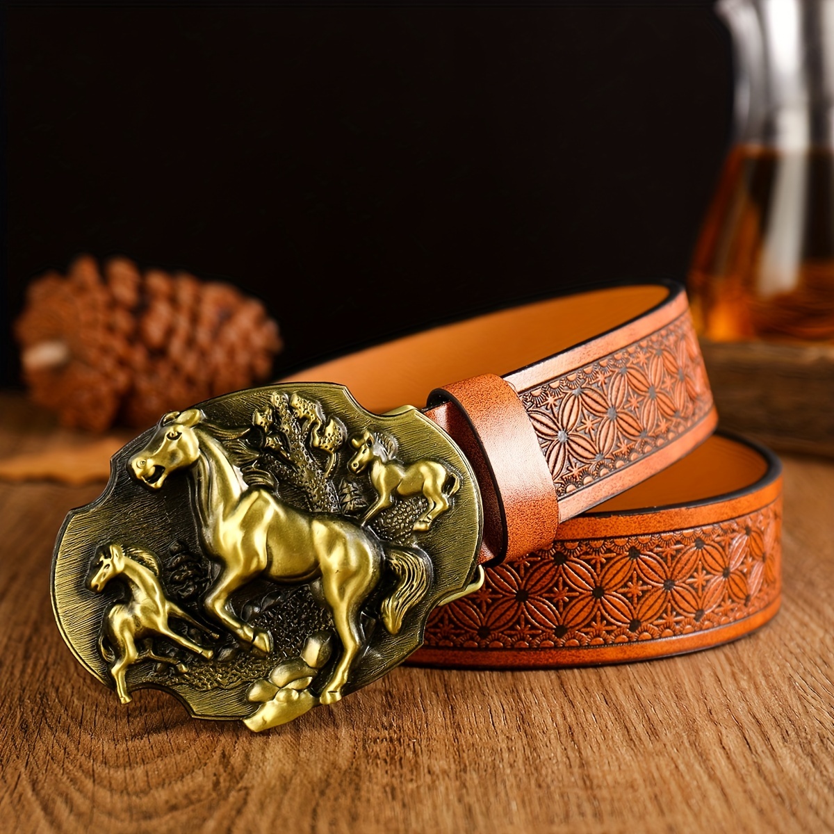 Hebilla de cinturón occidental para hombres, hebilla de rodeo de caballo  vaquero. Hebilla Vaquera Caballo -  México