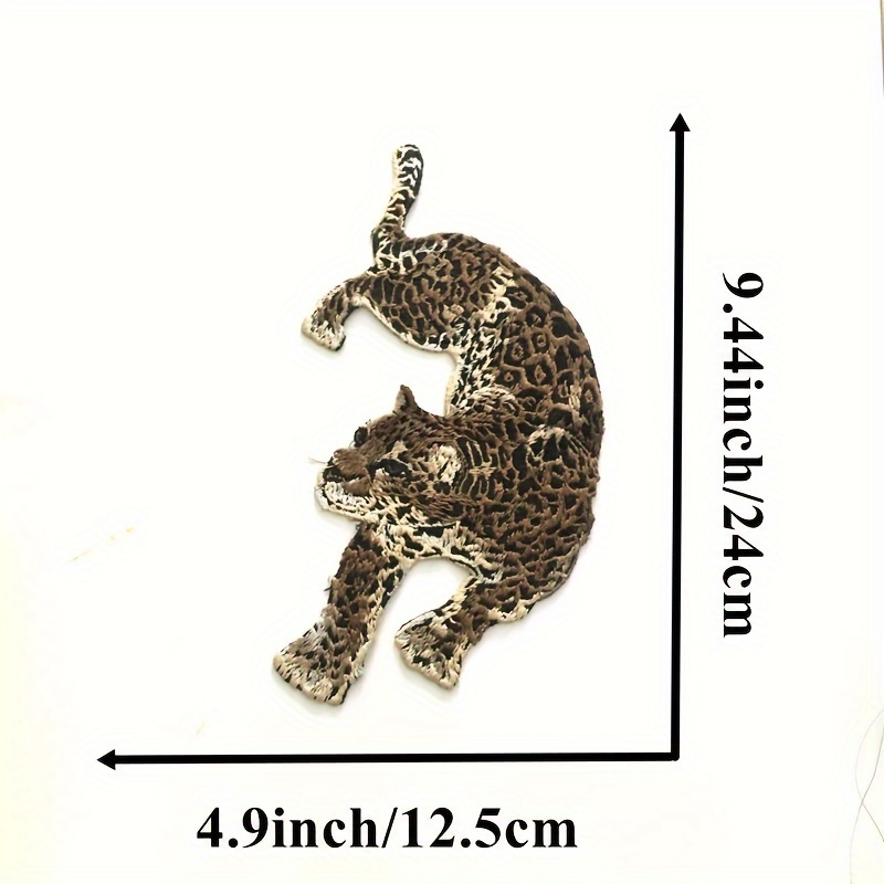 Leopard Embroidery Cloth Stickers Animal Embroidery - Temu