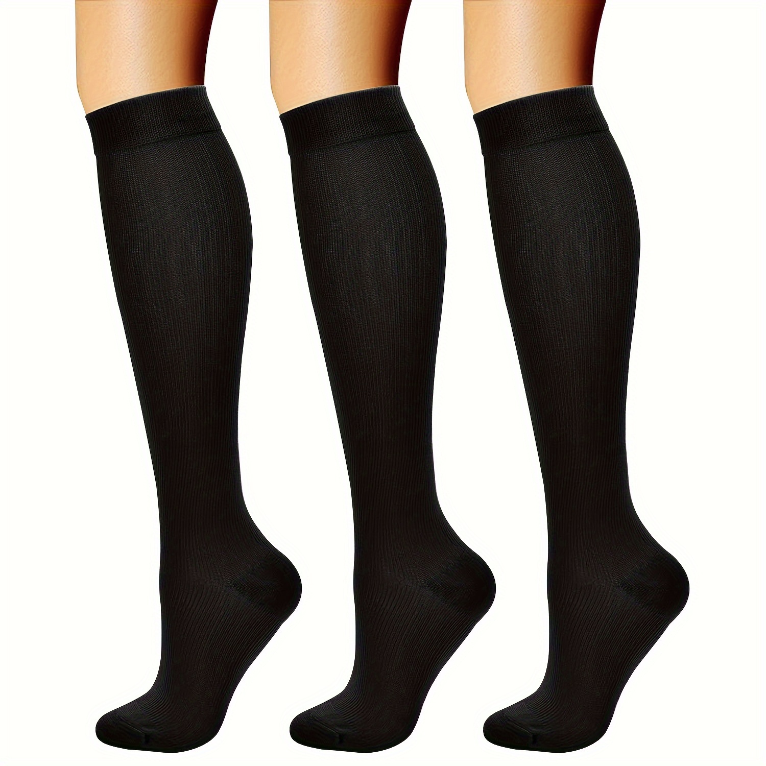 Compression Socks for Women & Men 15-20 mmHg Knee High Stockings