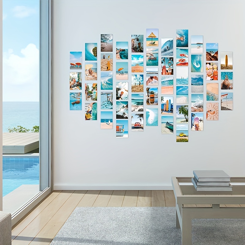 50PCS Aesthetic Picture Kit for Wall Collage, Summer Beach Collage
