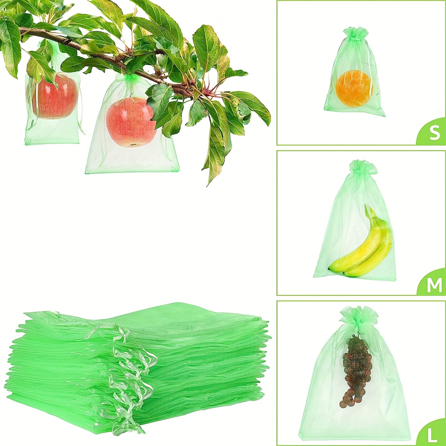 Netztaschen Netz Nylon Obst Pflanze Schutz Schädlinge Schützen