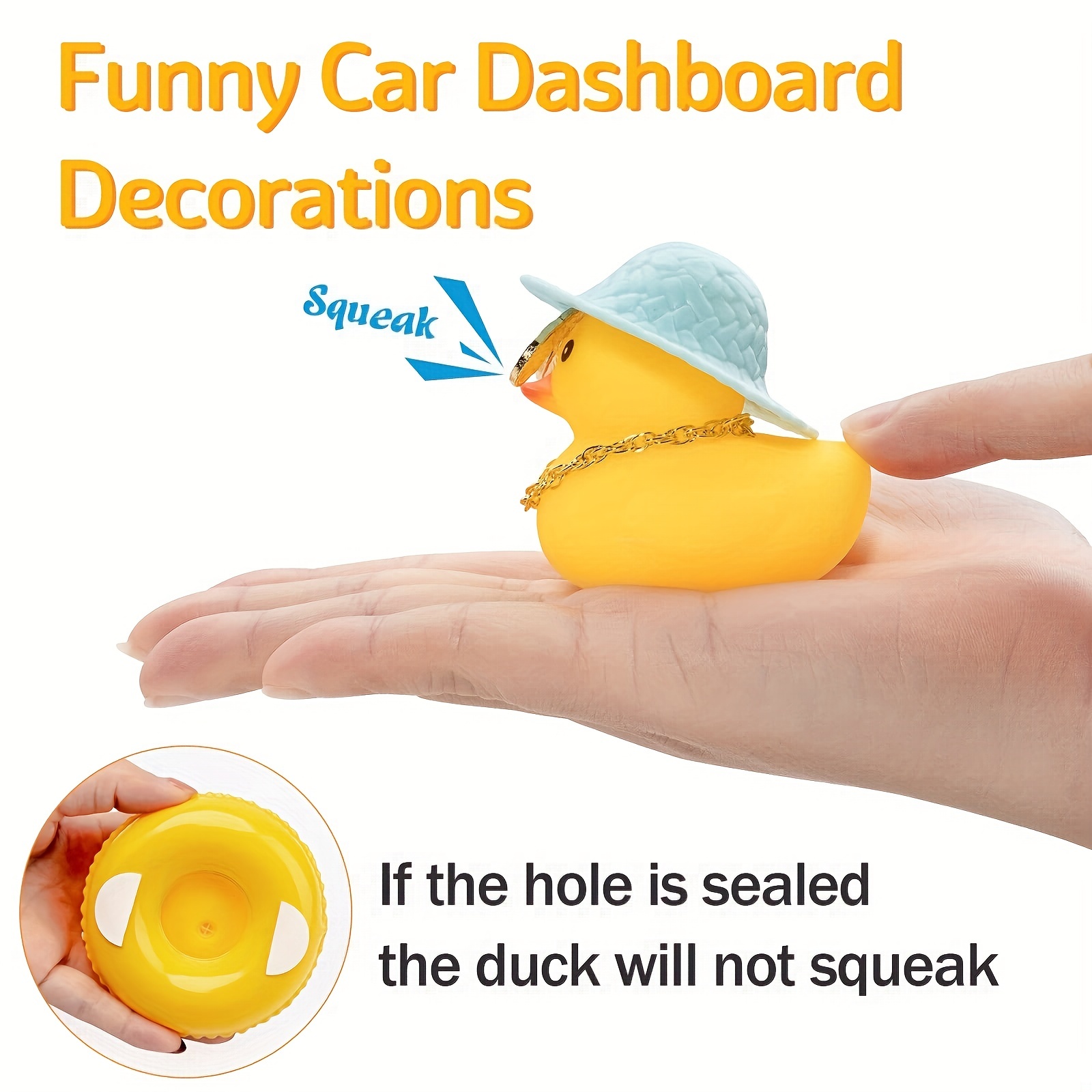 Car Duck Ornament Dashboard Decorations Rubber Duck Car Car - Temu
