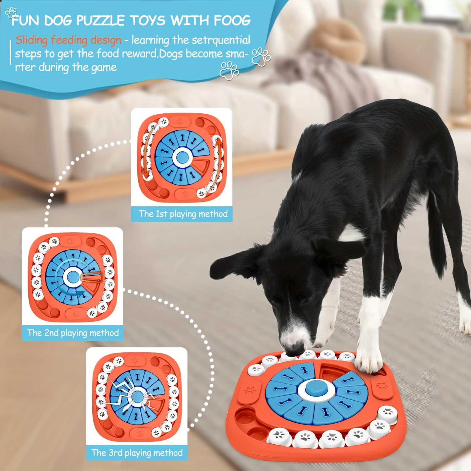 Juguete interactivo para perros, alimentador de rompecabezas de