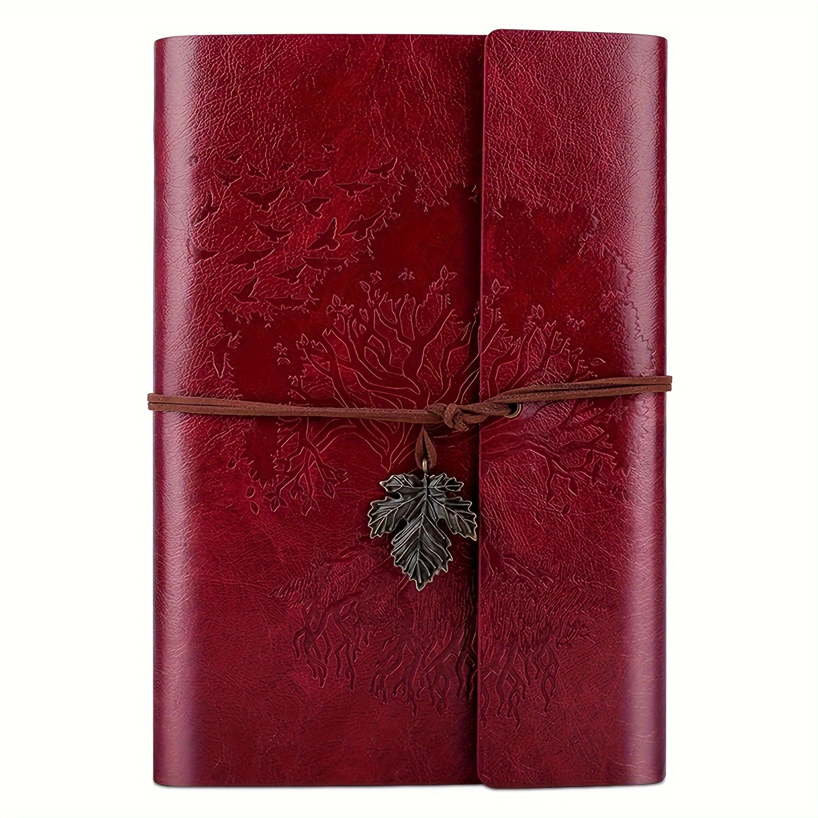 TEMU A5 Vintage Leather Journal Notebook With 160 Blank Pages – Soft Cover Refillable Travel Diary Sketchbook, Artistic For Women, Men, Teens, Girls & Boys – Gift With 6 Ring Binder & Card Holders