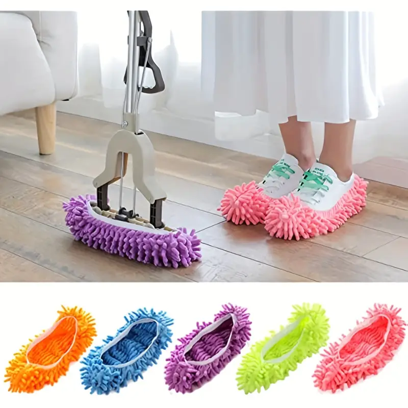 Mop Slippers Shoes Cover Soft Washable Reusable Microfiber - Temu Canada