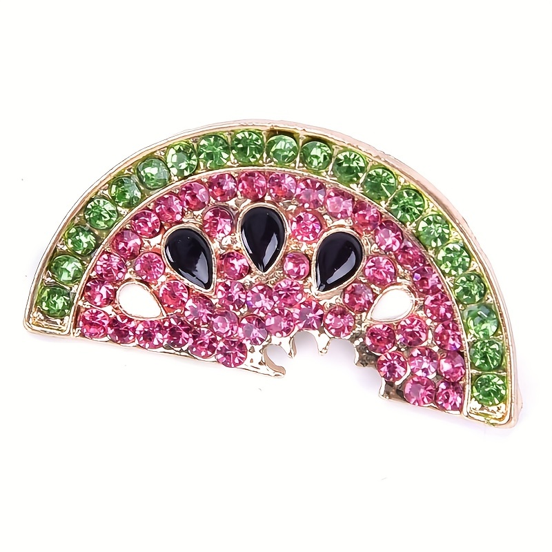 sparkling watermelon brooch pin vibrant pink green - Temu Mexico display picture 3