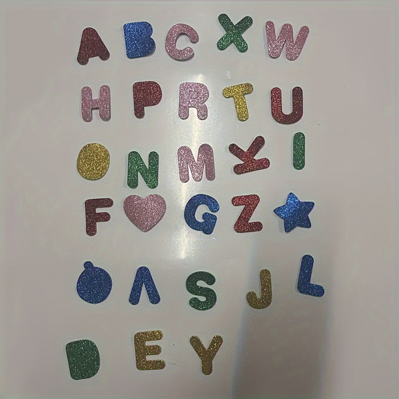 Glitter Foam Letter Stickers, Wall Letters Kindergarten