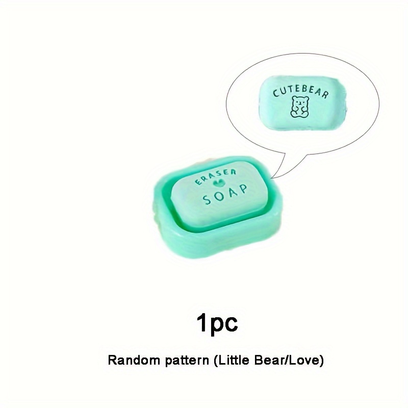 Mini Soap Soft Eraser Less Dust PVC Erasers For Pencils Cleaning Stationery  School Kids Gift Reward