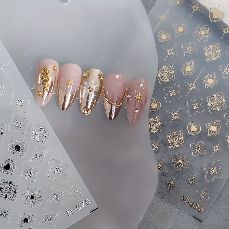 Bohemian Style Nail Art Stickers Royal Wealth Pattern Nail Decals