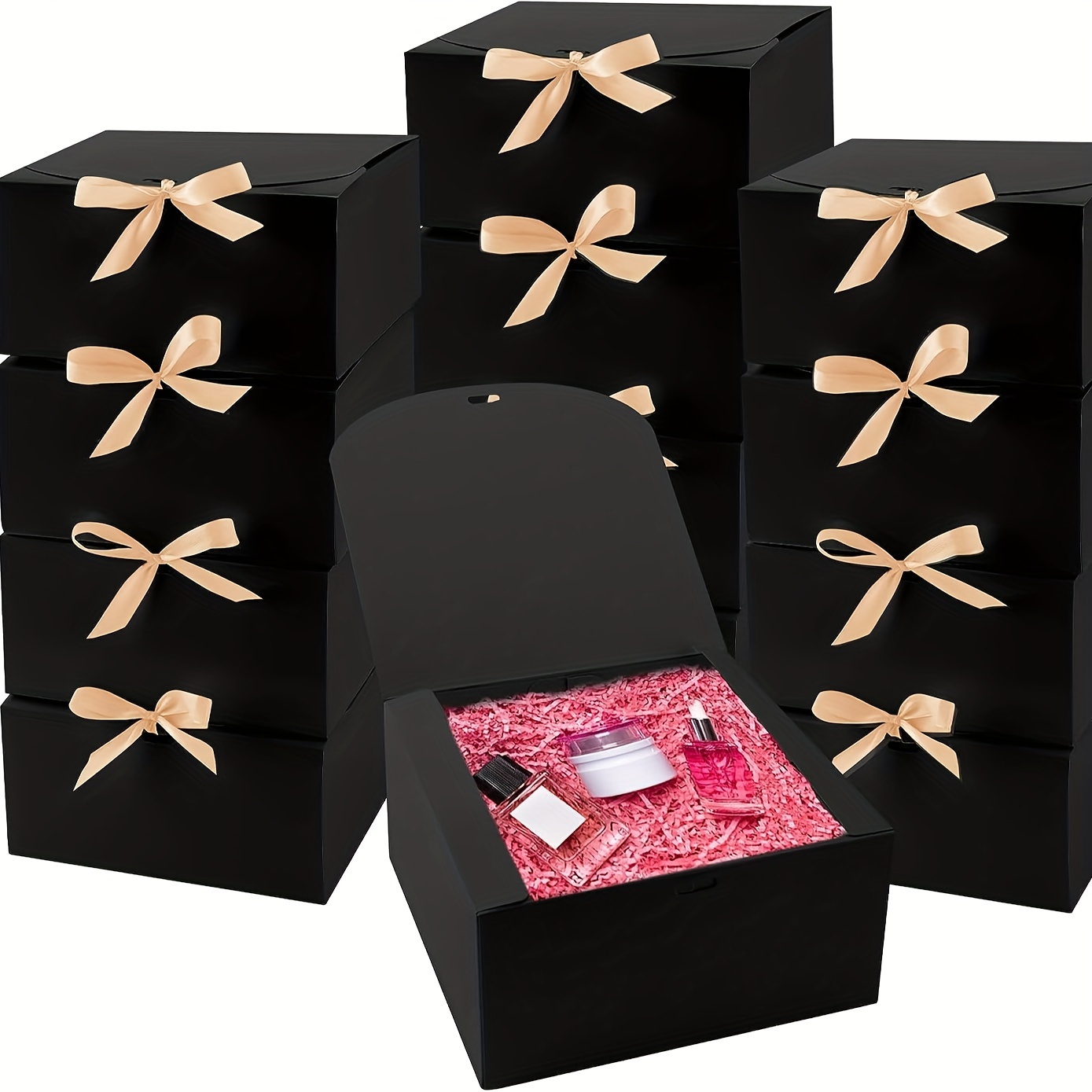 Cajas de Regalo marrones para invitados, embalaje de papel para