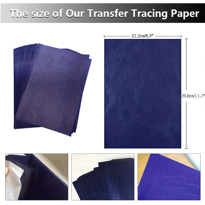 5 piezas de papel de transferencia, papel de calco soluble en agua de  carbono de 11 x 9 pulgadas, patrón de transferencia en tela, tela, lienzo,  papel