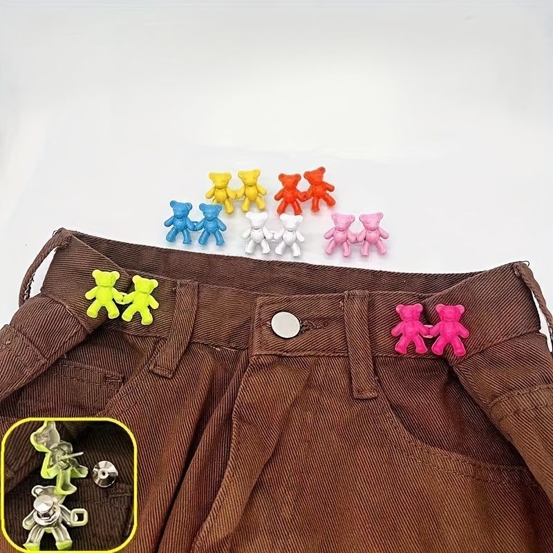 Boucle de taille ajustable en métal pour femmes, pantalon, pantalon, jean,  serrage de la taille, épingles, boutons, accessoires