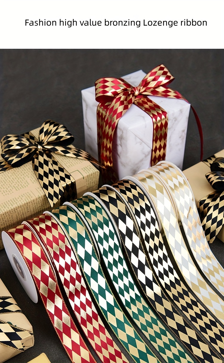 1roll Plain Gift Wrapping Ribbon, Simple Plain Color Gift Tape For Party,  Holiday