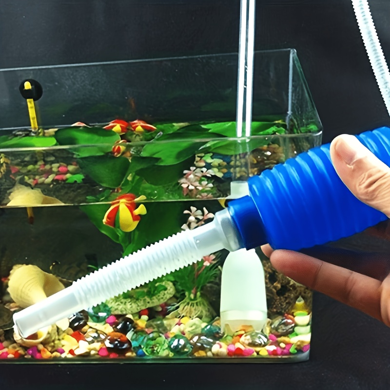 5 in 1 Aquarium Fish Tank Cleaning Tools Kit Aquarium Gravel Cleaner Siphon Fish  Tank Cleaner Water Changer with Dropper Waste Cleaner Algae Scraper Double  Sided Sponge Brush Fishing Net 