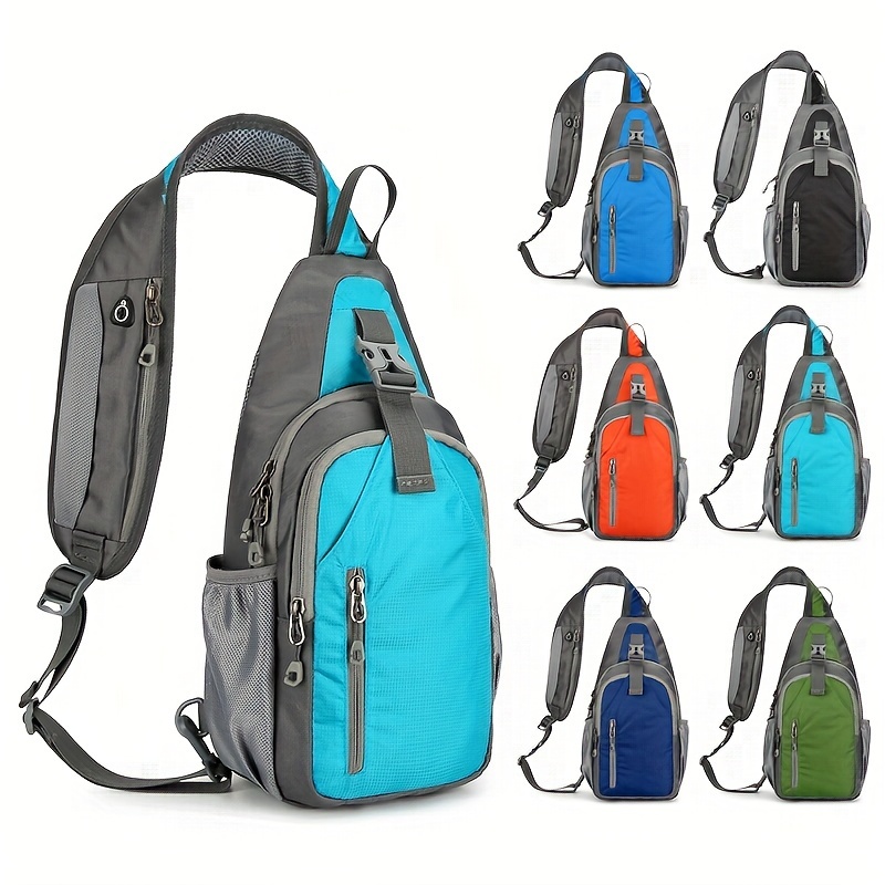 Waterproof Nylon Chest Bag Outdoor Sports Travel Sling Bag - Temu