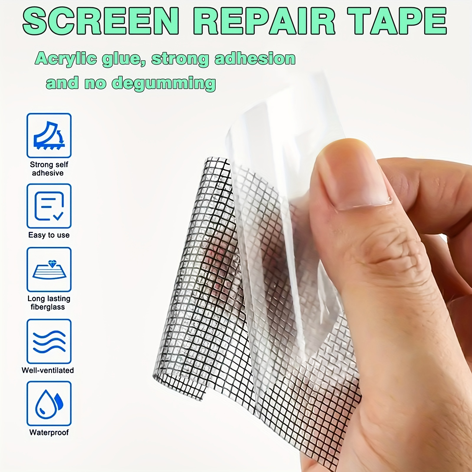 Window Screen Repair Tape Strong Adhesive Waterproof - Temu