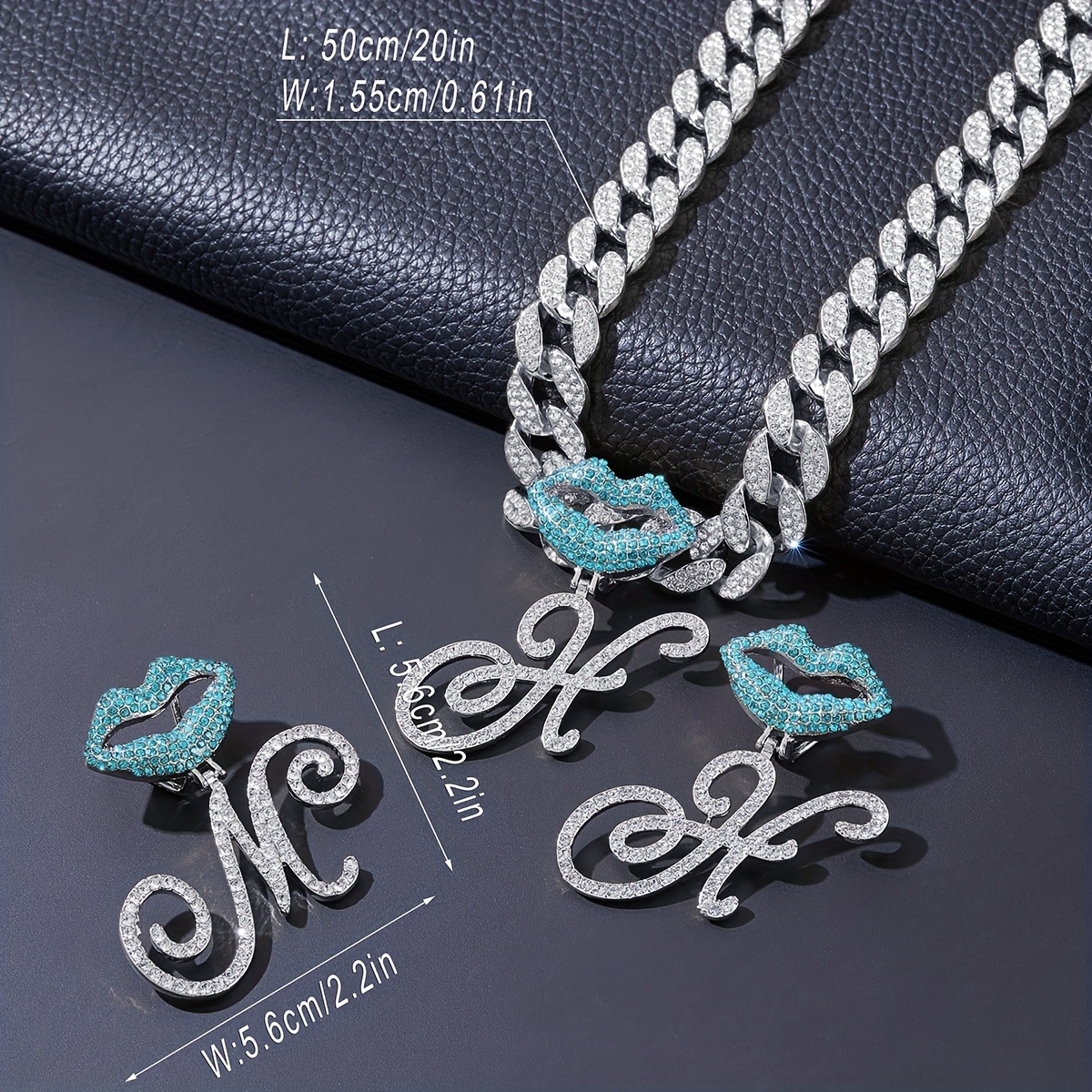 Rhinestone name outlet necklace