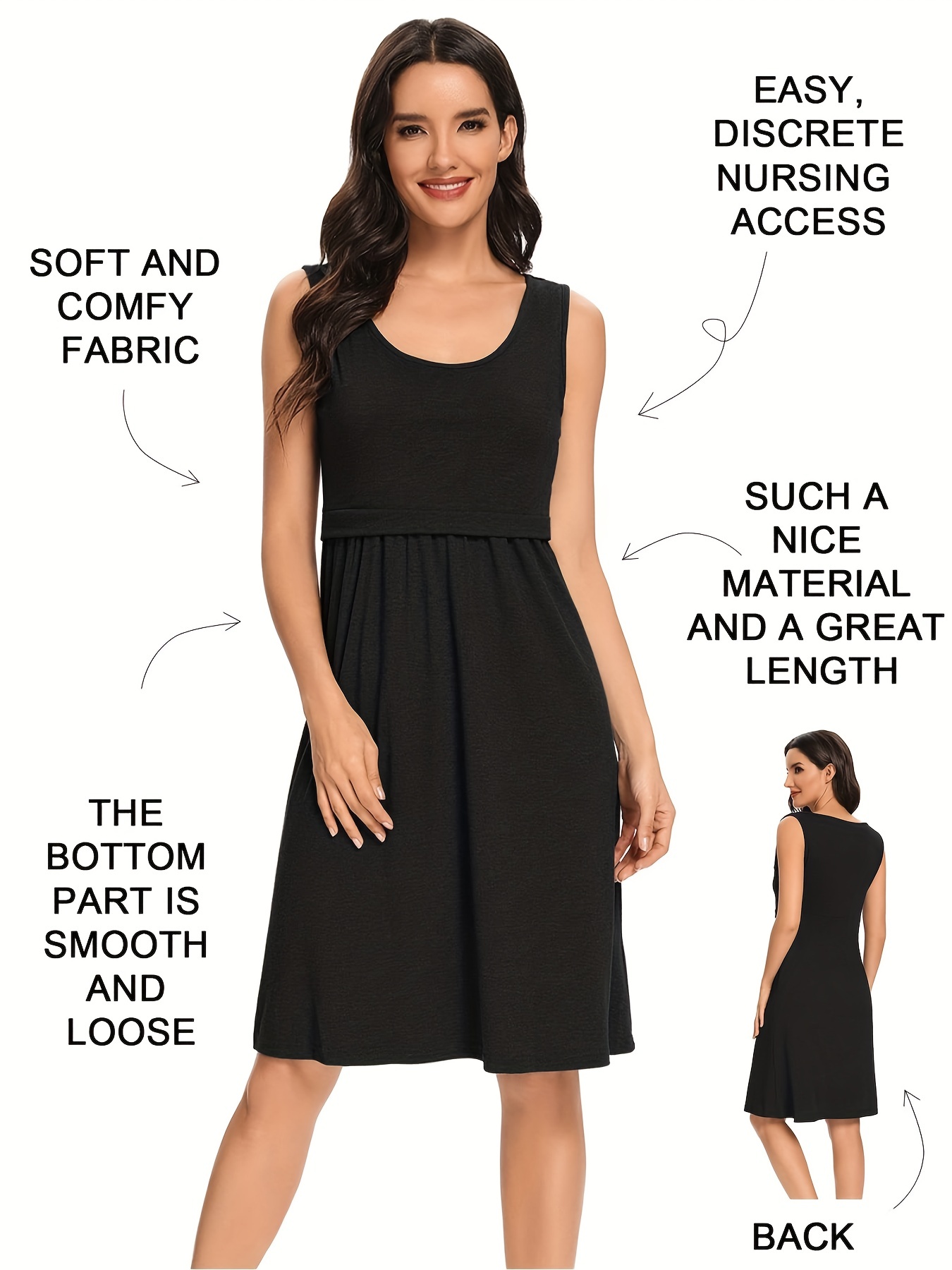 Short Sleeve Summer Dress - Nursing Friendly Dresses