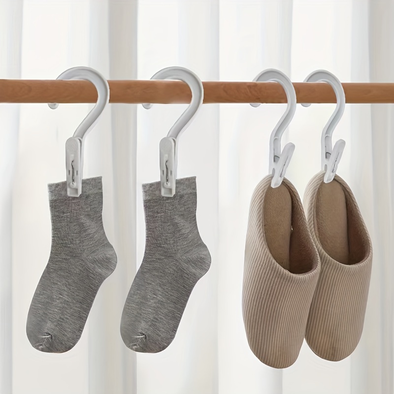 Laundry Hooks Boot Hangers Plastic Clothes Pins Hanger Clips for Bathroom  Travel Portable (Multi-Color 12PCS) : : Home
