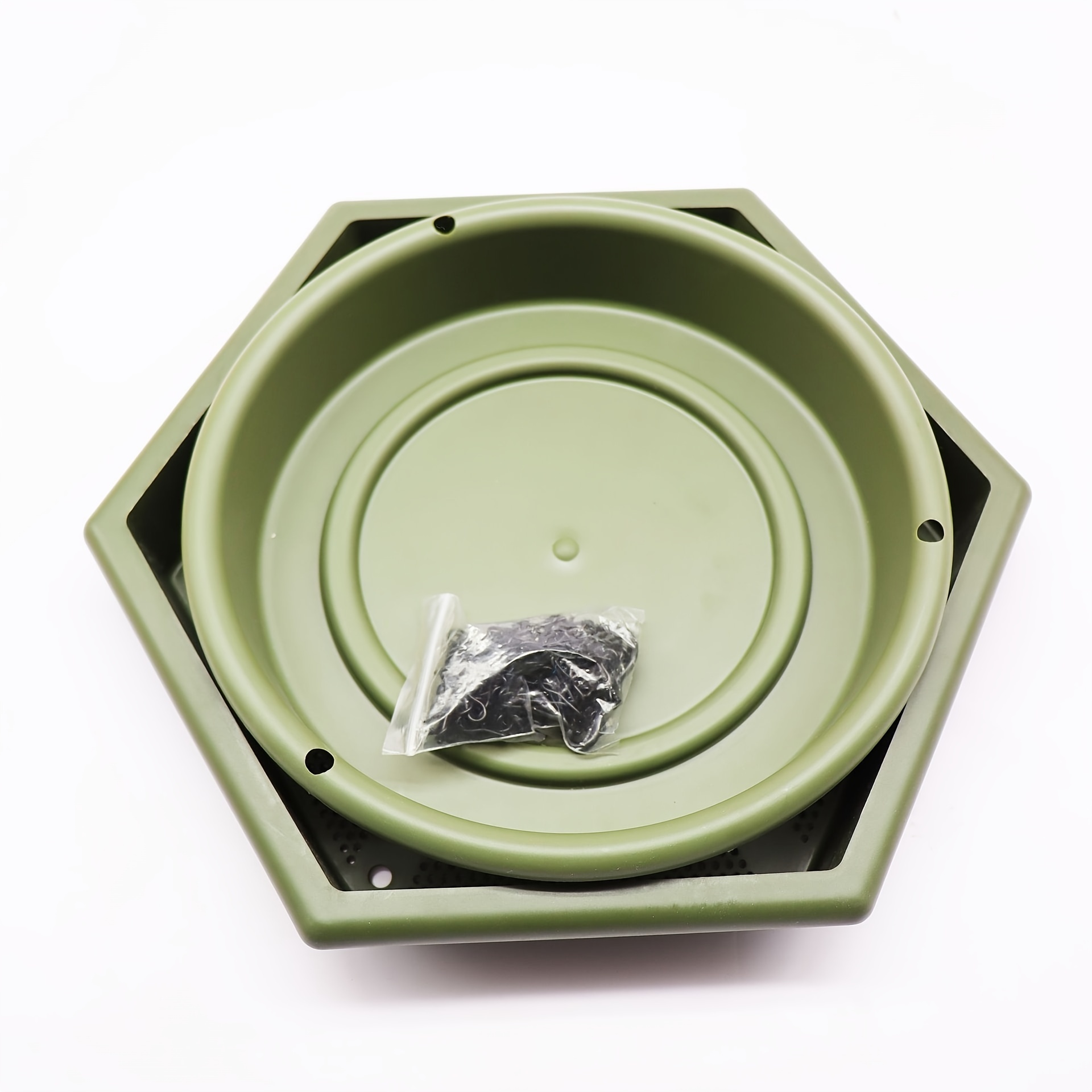 XL Hanging Bird Feeder & Bird Bath 2-in-1 Green