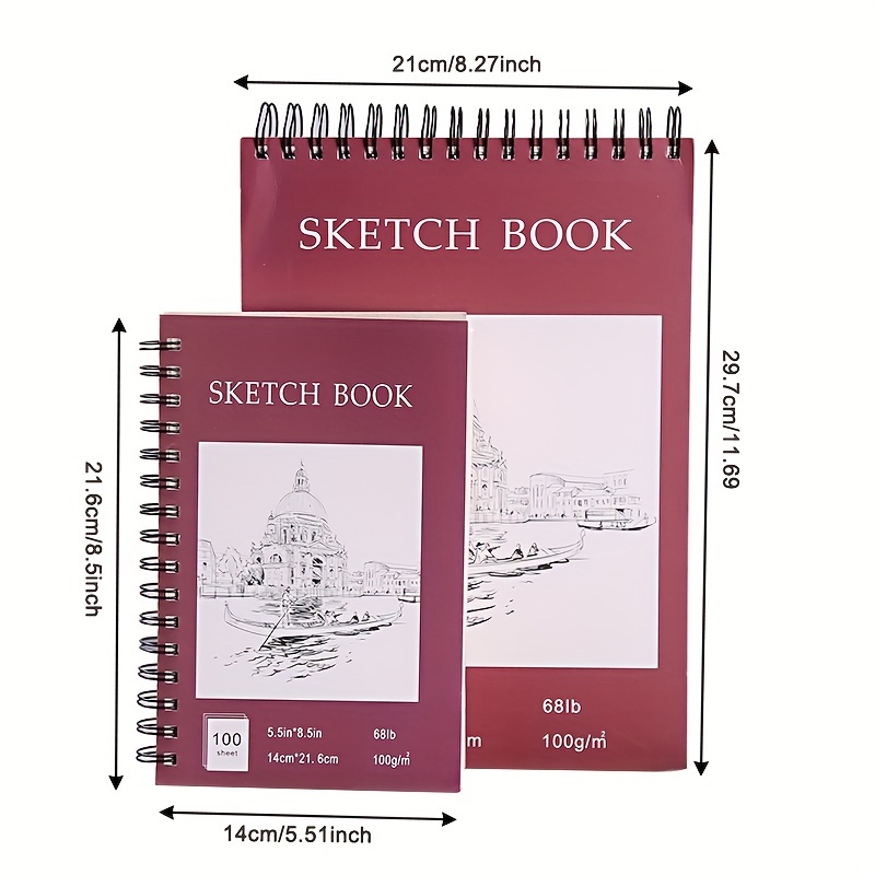 Sketch Book 8.5 x 11 Inch, 100 Sheets (68LB/100GSM) Art Sketchbook