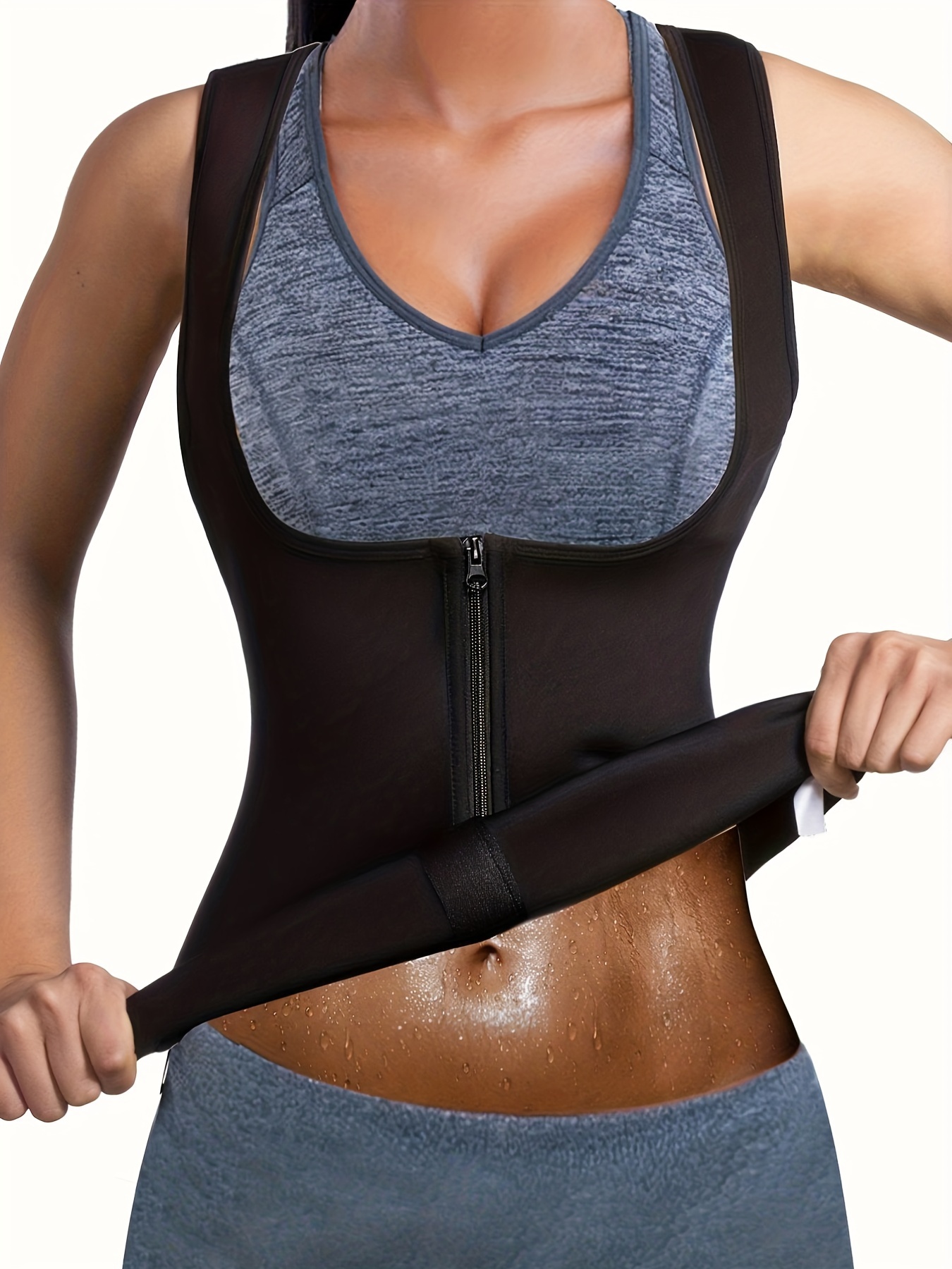 Women's Shapers Sweat Vest Neoprene Waist Trainer Vest Sauna Suit
