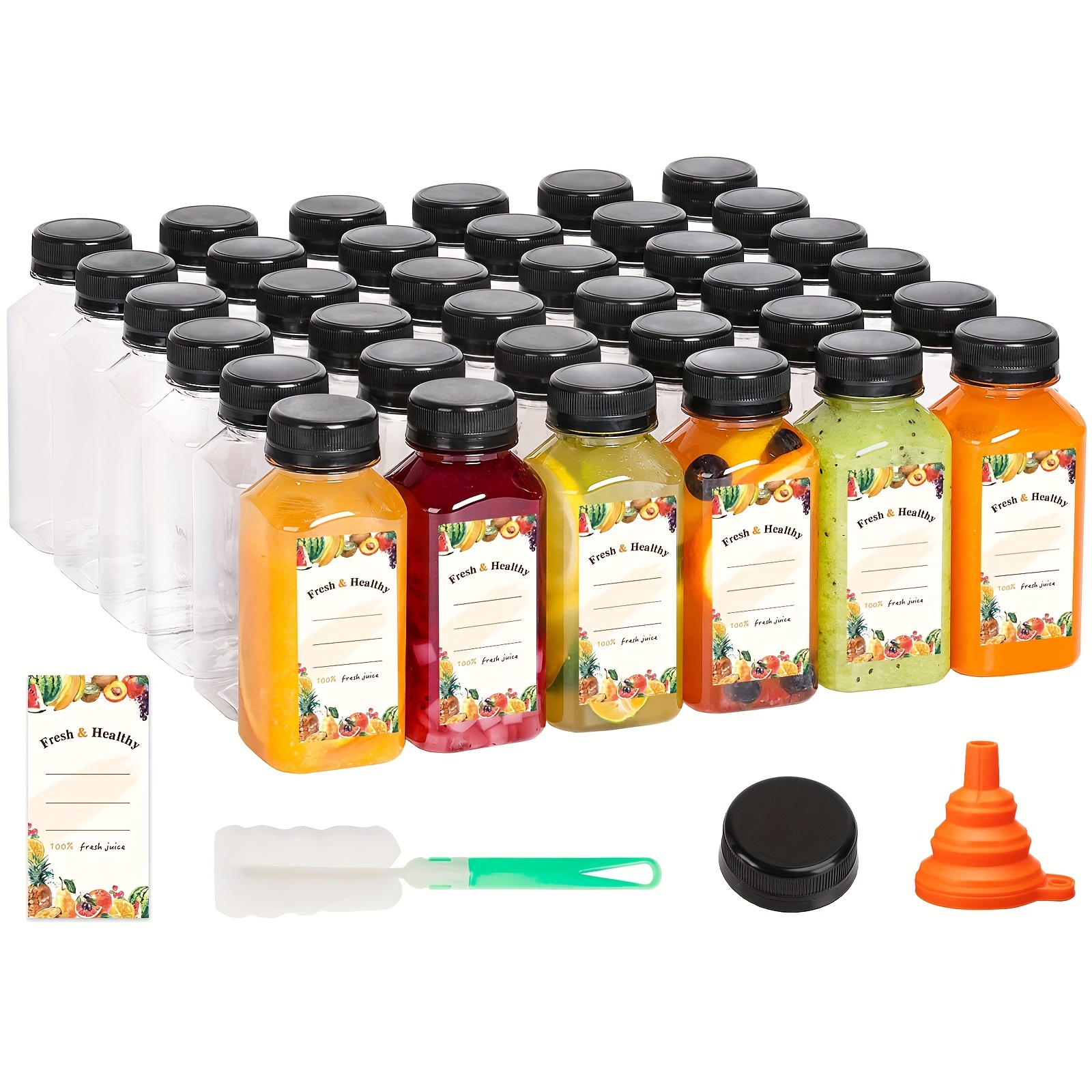 TOMNK 16 Pack 16oz Glass Juice Bottles with Lids and Straws Travel Drinking  Glass Bottles with Caps …See more TOMNK 16 Pack 16oz Glass Juice Bottles