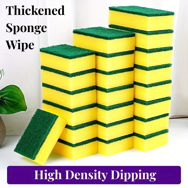 Kitchen Cleaning Sponge, Eco Non-scratch Sponge Block For Dish, Scrub Sponge,  Cleaning Supplies - Temu United Arab Emirates