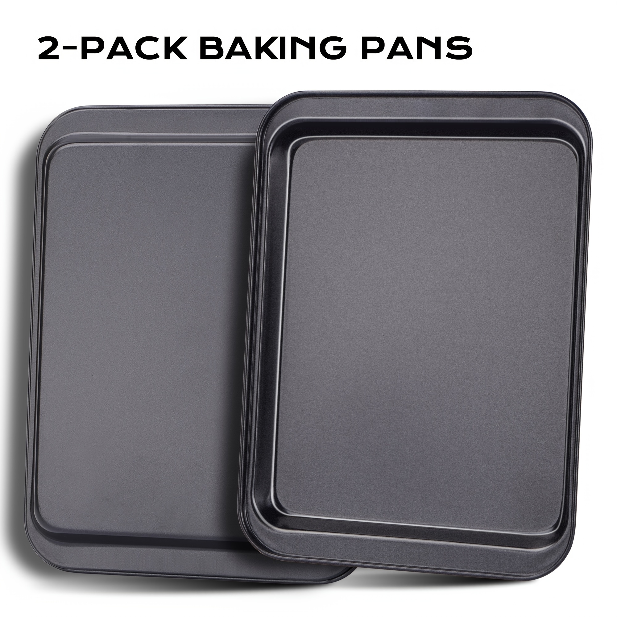 2pcs, Small Baking Sheets, Mini Cookie Sheet, Toaster Conventional Oven  Pan, Nonstick No Warp Magnetic Bakeware For 1 Or 2 Person, 9.45 X 7.09 Inch  (I