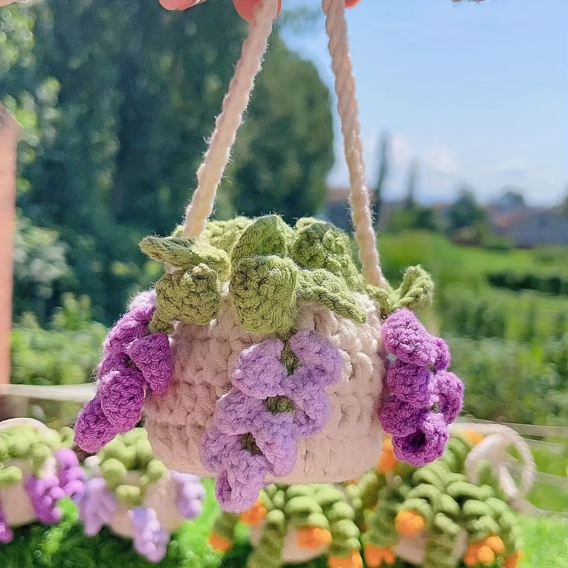 Lavendel Wisteria Blumen Hängekorb Auto Rückspiegel Anhänger