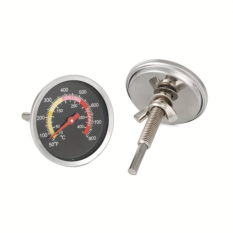 Stainless Steel Temp Gauge Bbq Charcoal Grill Temperature - Temu