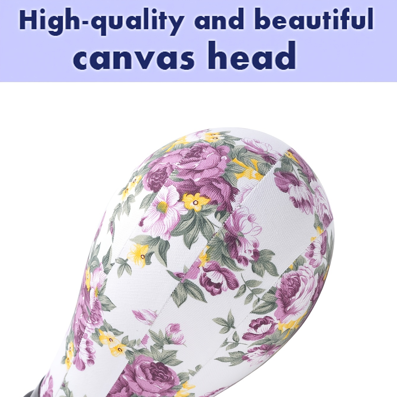 Printed Canvas Mannequin Head With Wig Stand Kit Perfect For - Temu