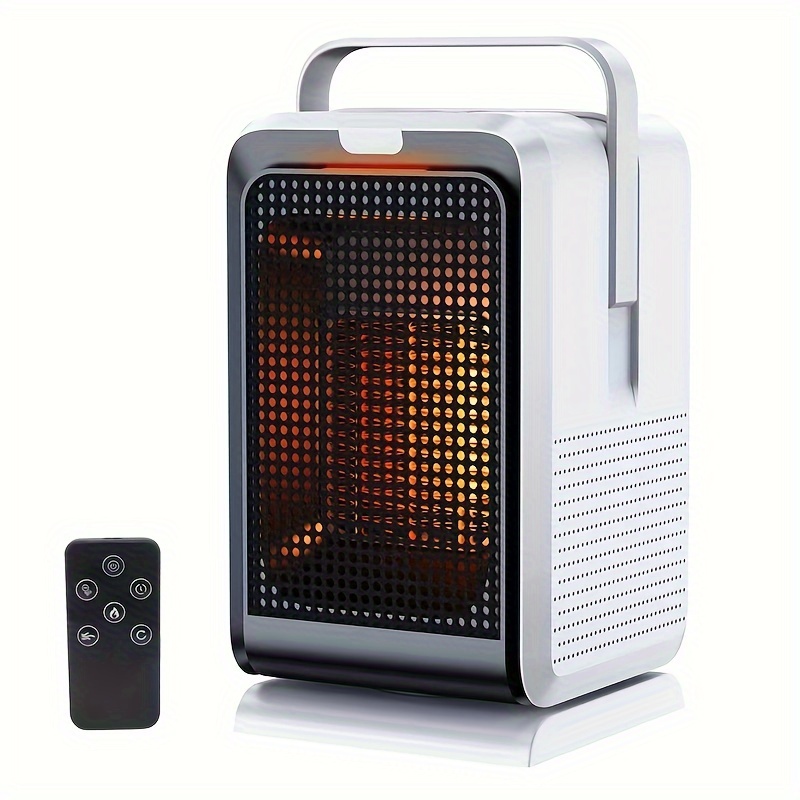 Small space heater with remote clearance control