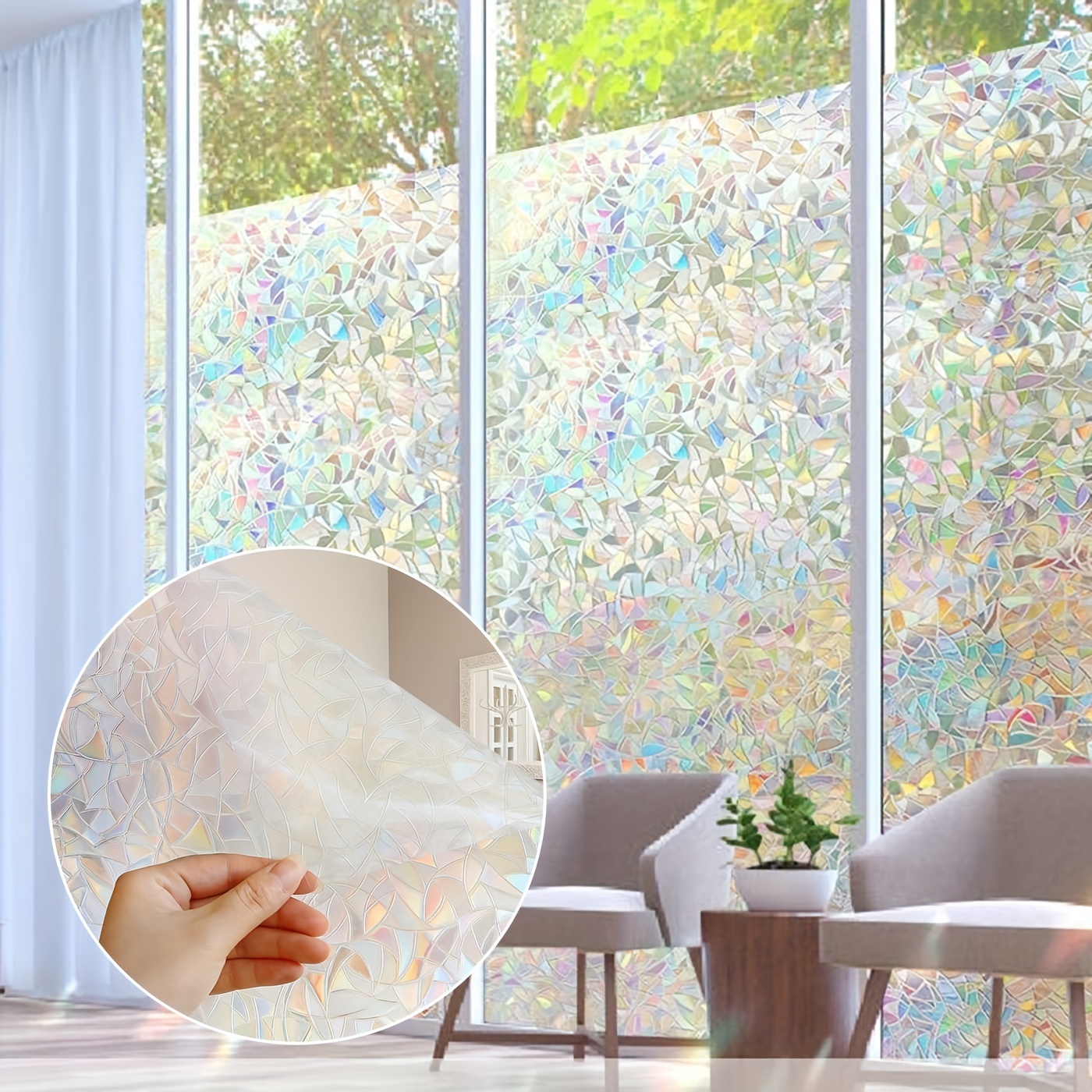 Frosted Window Privacy Film Non Adhesive Static Cling Glass - Temu
