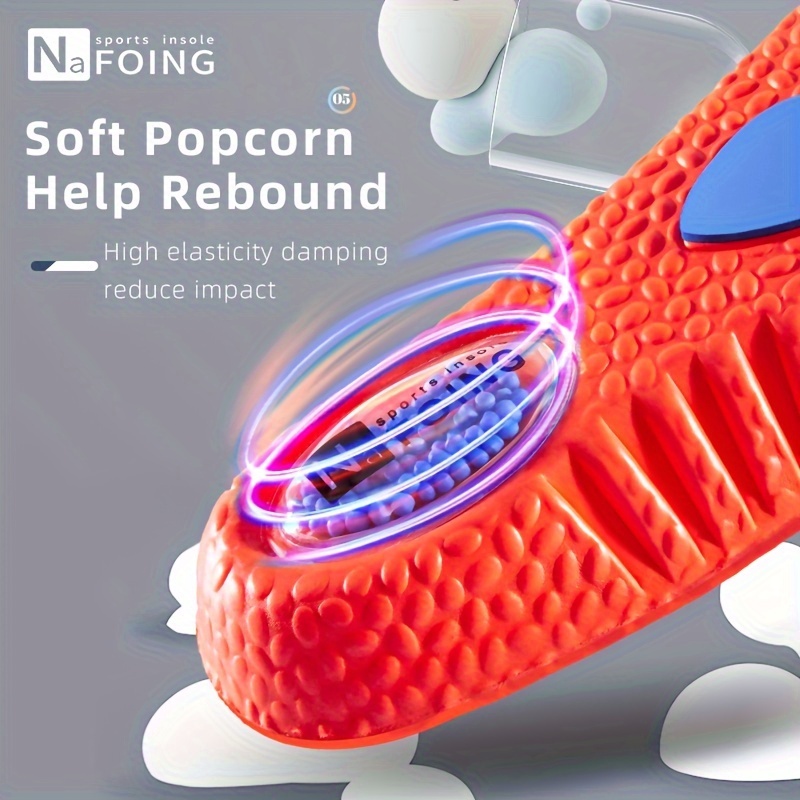 1Pair Foot Cushions, Shock Absorption Insoles, Breathable Cushions, Unisex Running Insoles